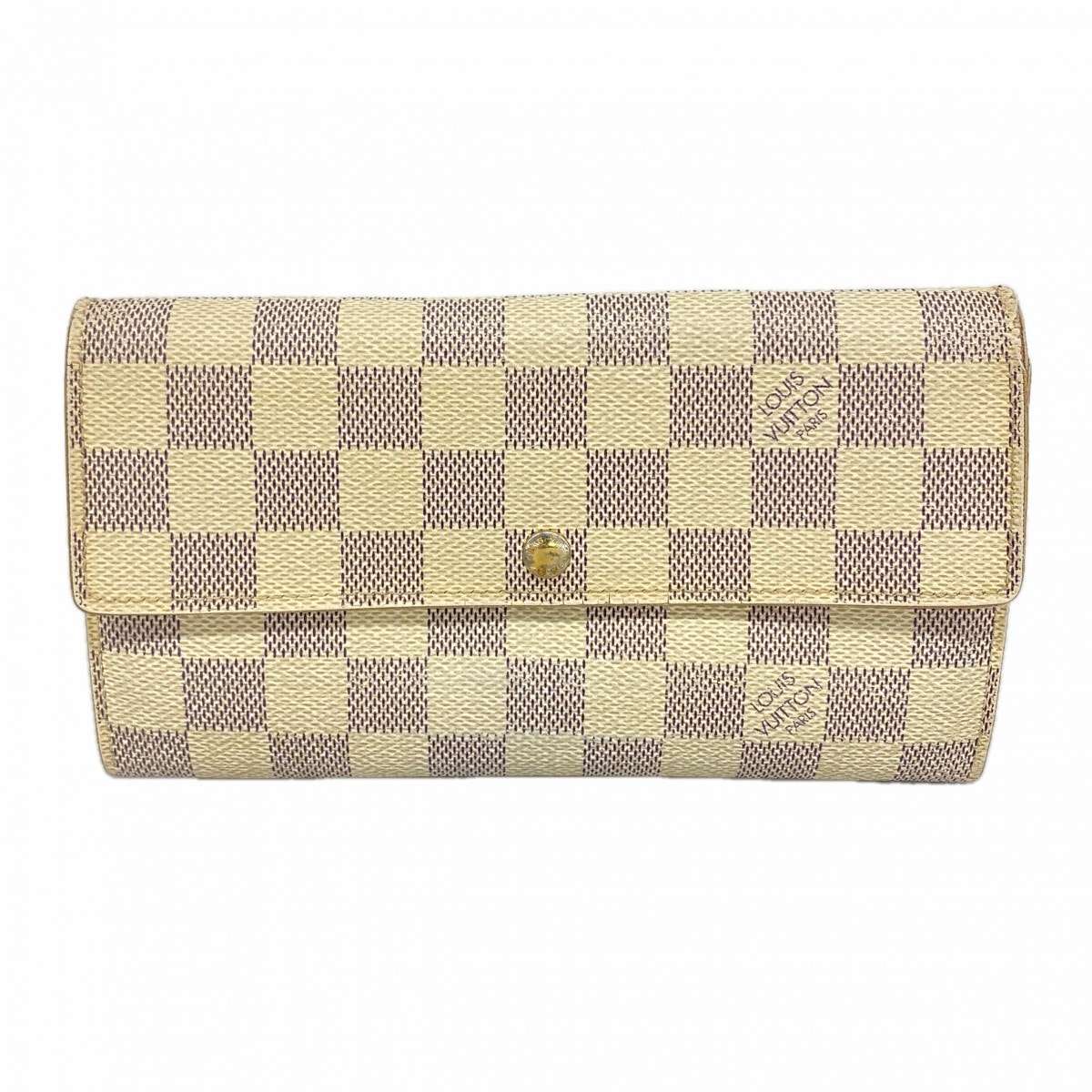 【6ec2714】ルイヴィトン 長財布 ダミエ・アズール ポルトフォイユサラ N61735 ホワイト【中古】レディース