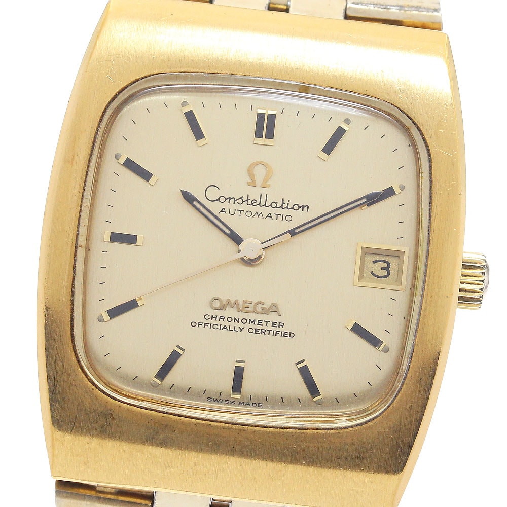 オメガ コンステレーション デイト スクエア  自動巻き メンズ 【中古】