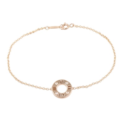 ティファニー TIFFANY&CO アトラス ピアスド ブレスレット 4PD ブレスレット アクセサリー K18PG(ピンクゴールド) ダイヤモンド レディース ゴールド系 / クリア系 【中古】