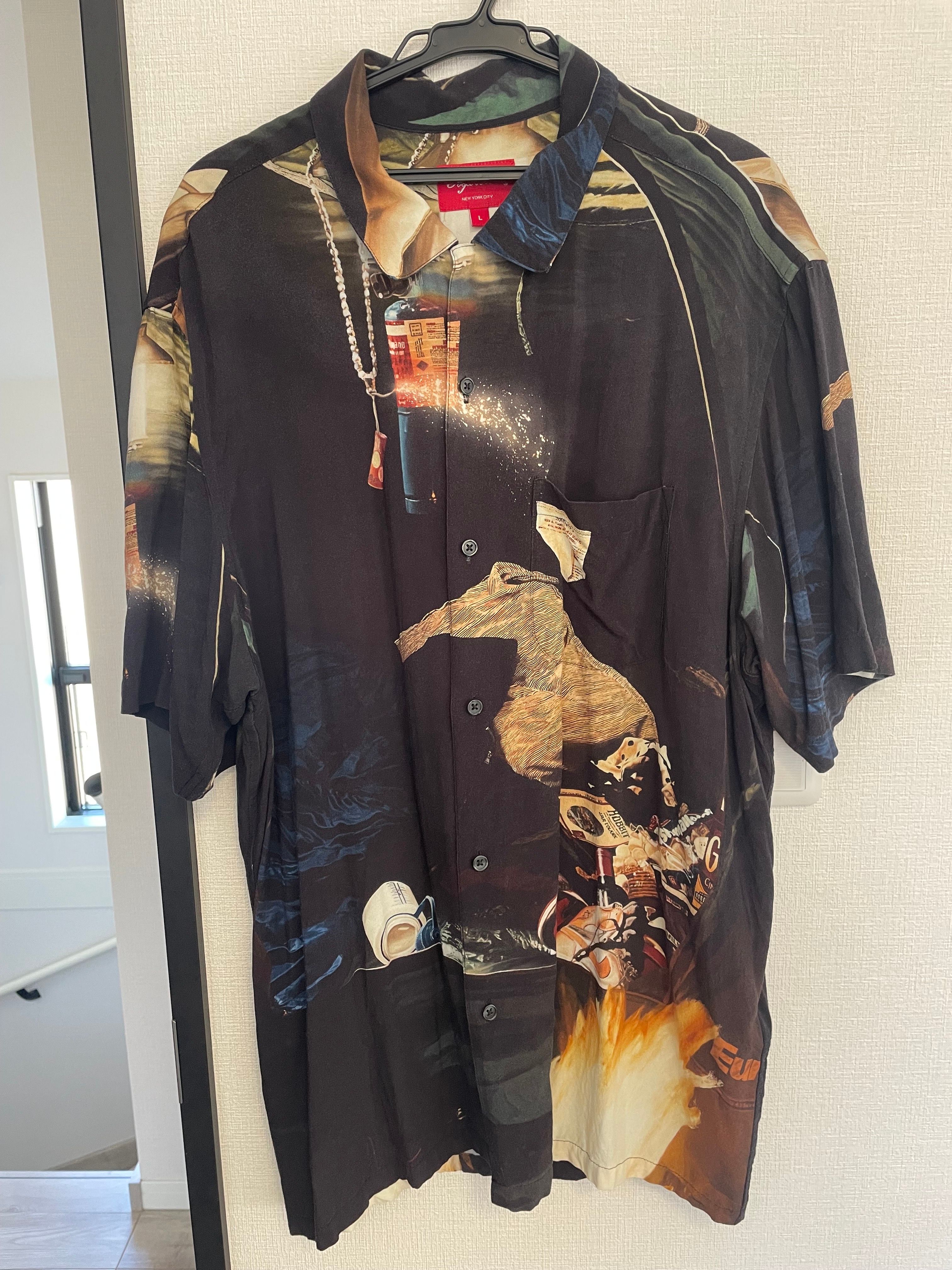 未使用に近い】シュプリーム ファイアクラカ レーヨン エスエス シャツ 