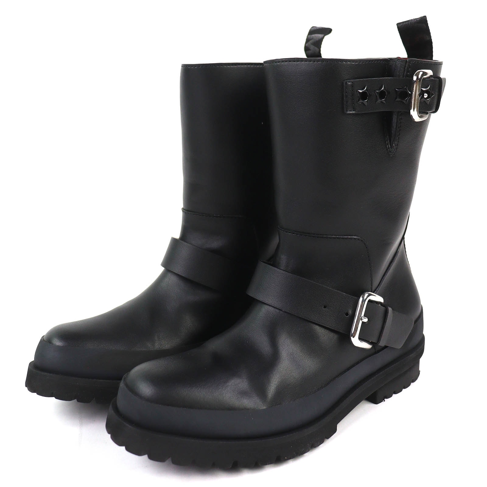 美品 ステラマッカートニー トレース バックルストラップ バイカーブーツ 36