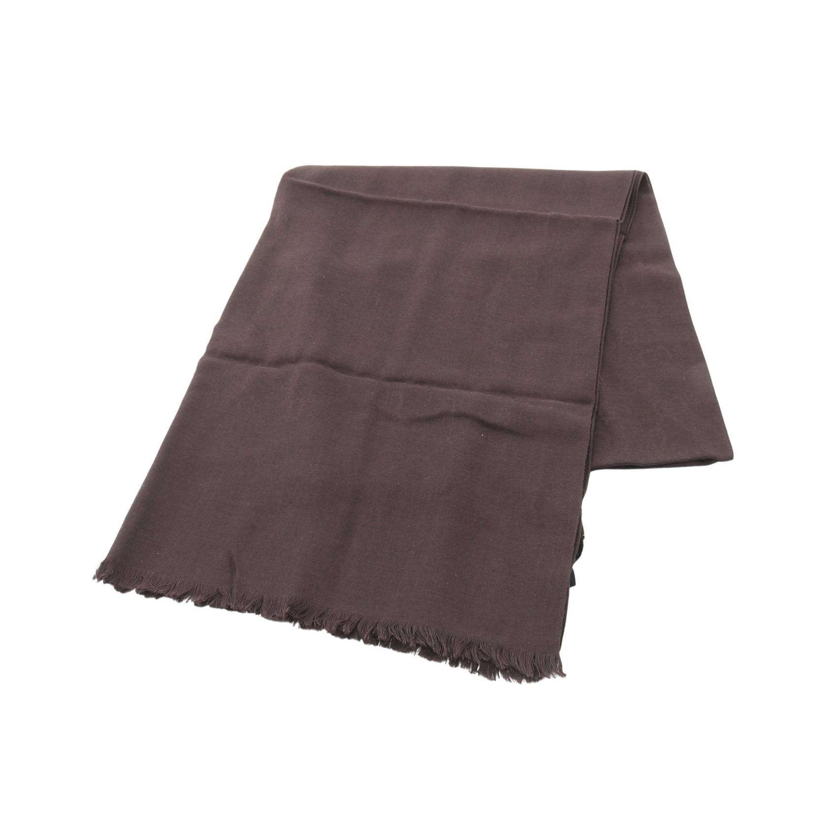 グッチ GUCCI GG柄 ストール 衣料品 ウール シルク レディース ブラウン系 165903 【中古】