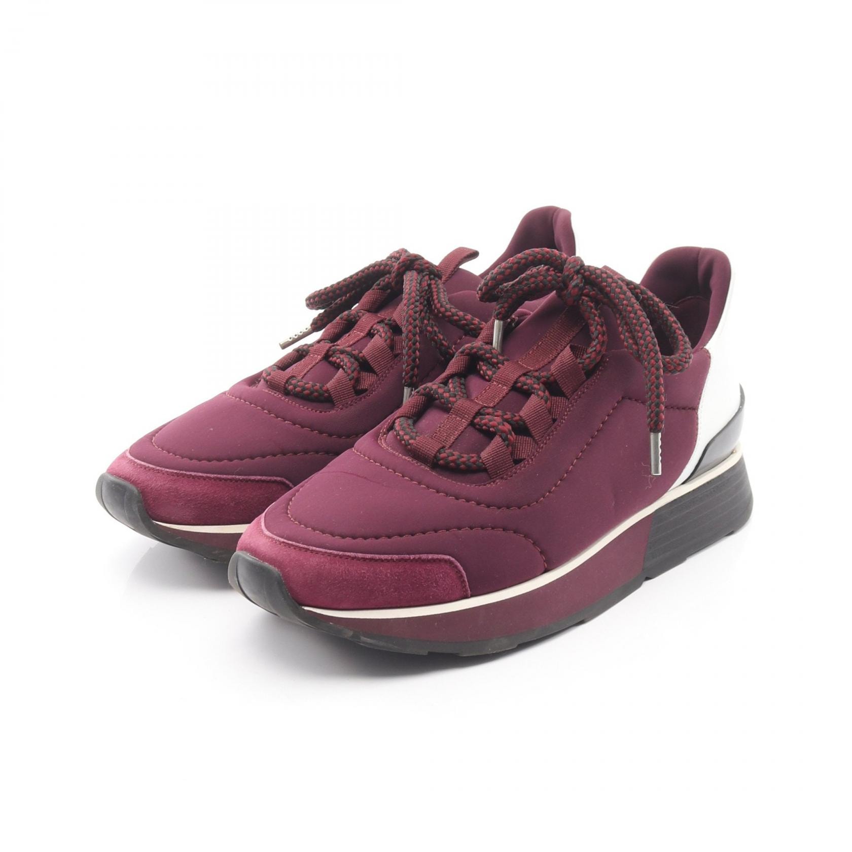 エルメス HERMES マイルス スニーカー 靴 レザー ファブリック ホワイト レディース パープル系 / ホワイト系 【中古】