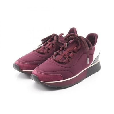 エルメス HERMES マイルス スニーカー 靴 レザー ファブリック ホワイト レディース パープル系 / ホワイト系 【中古】