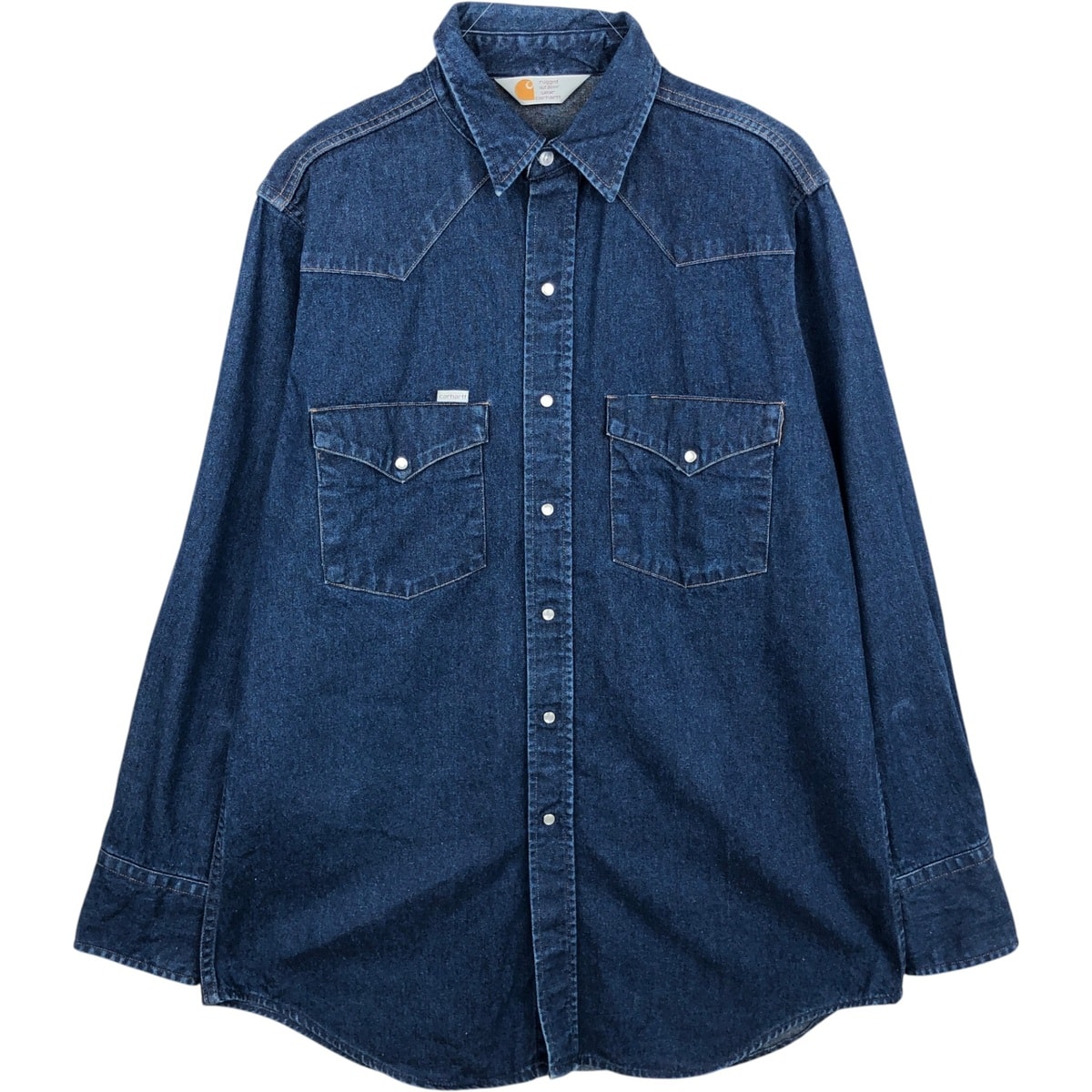 古着 カーハート Carhartt 長袖 デニム ウエスタンシャツ メンズL相当/eaa639982
