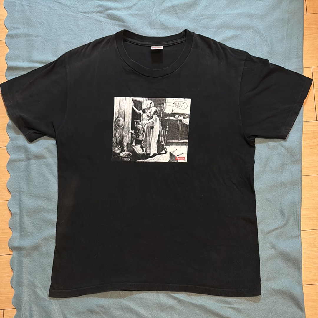 Supreme / Mike Kelley Hiding From Indians Tee "Black"