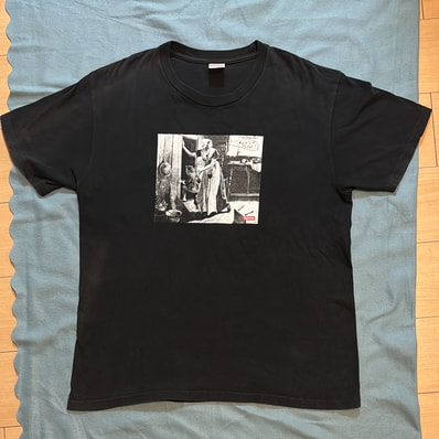 Supreme / Mike Kelley Hiding From Indians Tee "Black"