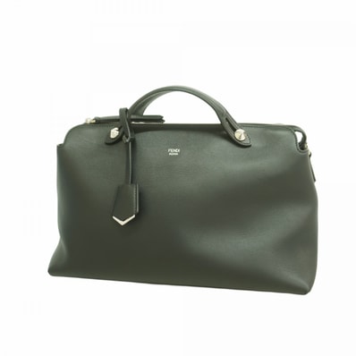 【6dd4335】フェンディ ハンドバッグ バイザウェイ レザー ブラック シルバー金具【中古】レディース