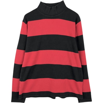 古着 ラルフローレン Ralph Lauren POLO by Ralph Lauren ボーダー柄 ハイネック ロングTシャツ ロンT メンズL相当/eaa672534