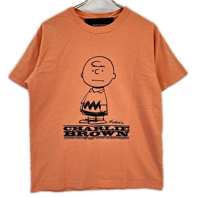 マーク ジェイコブス ×PEANUTS M4008409 オレンジ チャーリーブラウン プリントTシャツ S
