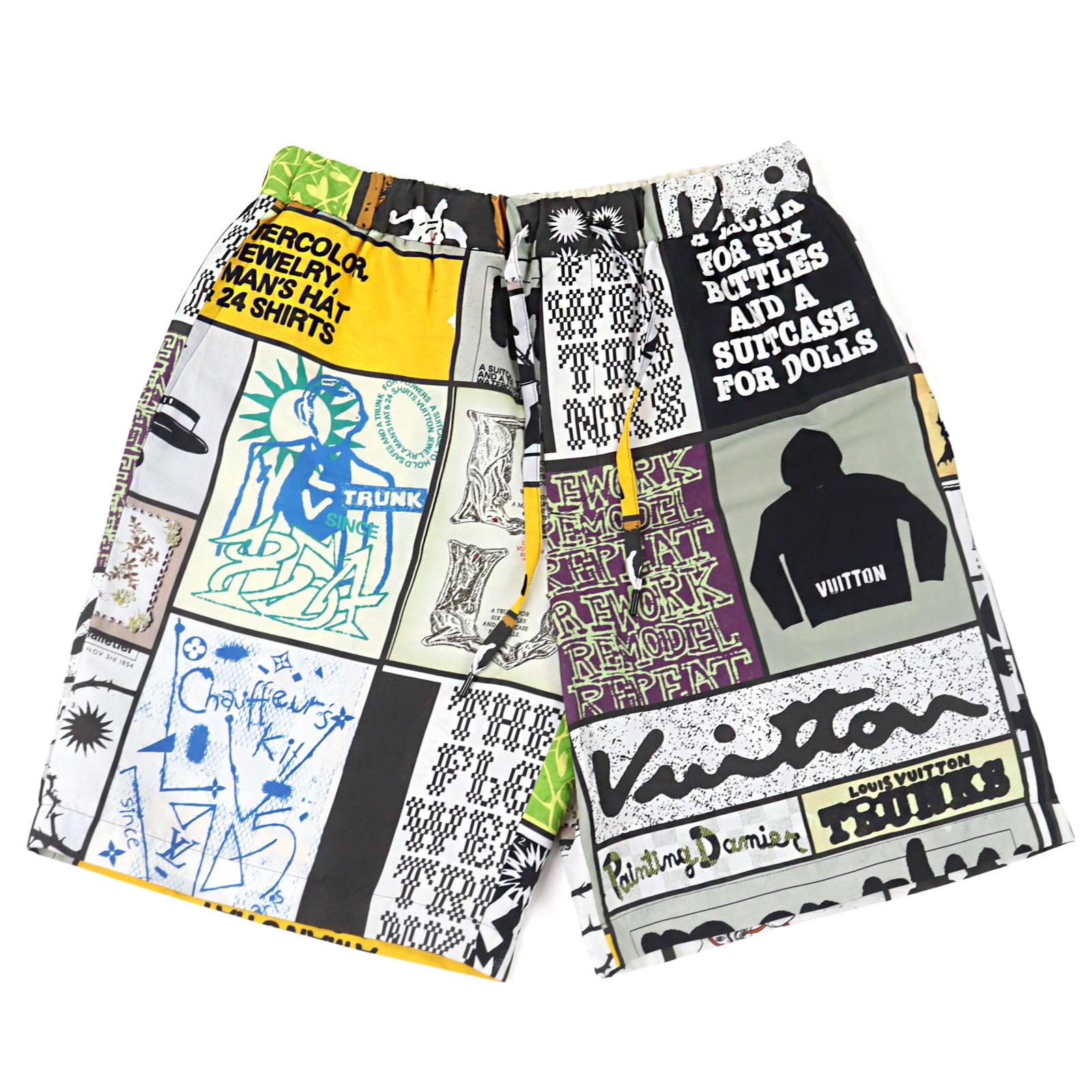 美品 ルイヴィトン パンツ マルチカラー 総柄 メンズ 50 HQP04W