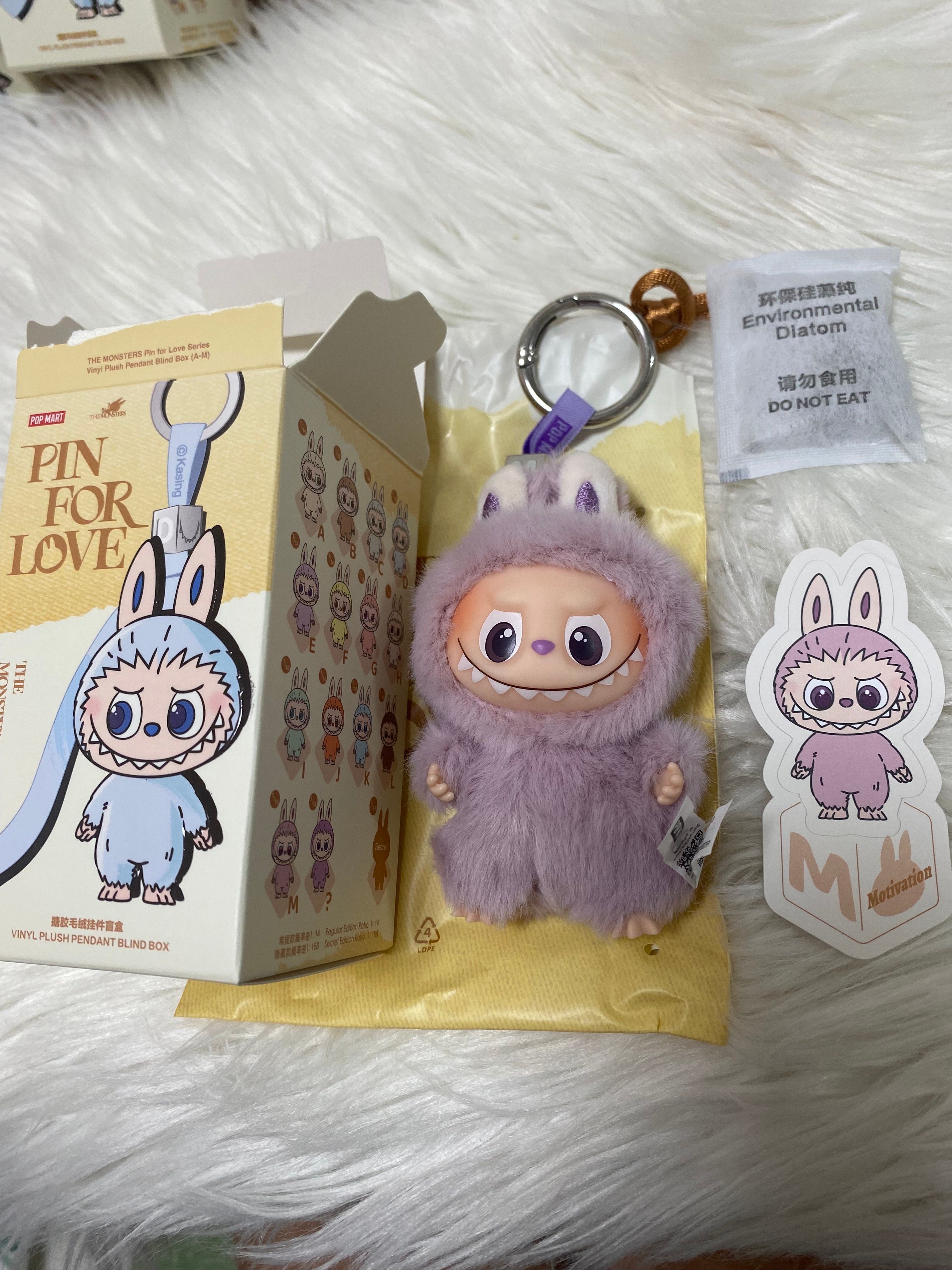 POP MART THE MONSTERS (LABUBU) Pin for Love Series-Vinyl Plush Pendant (A-M) M