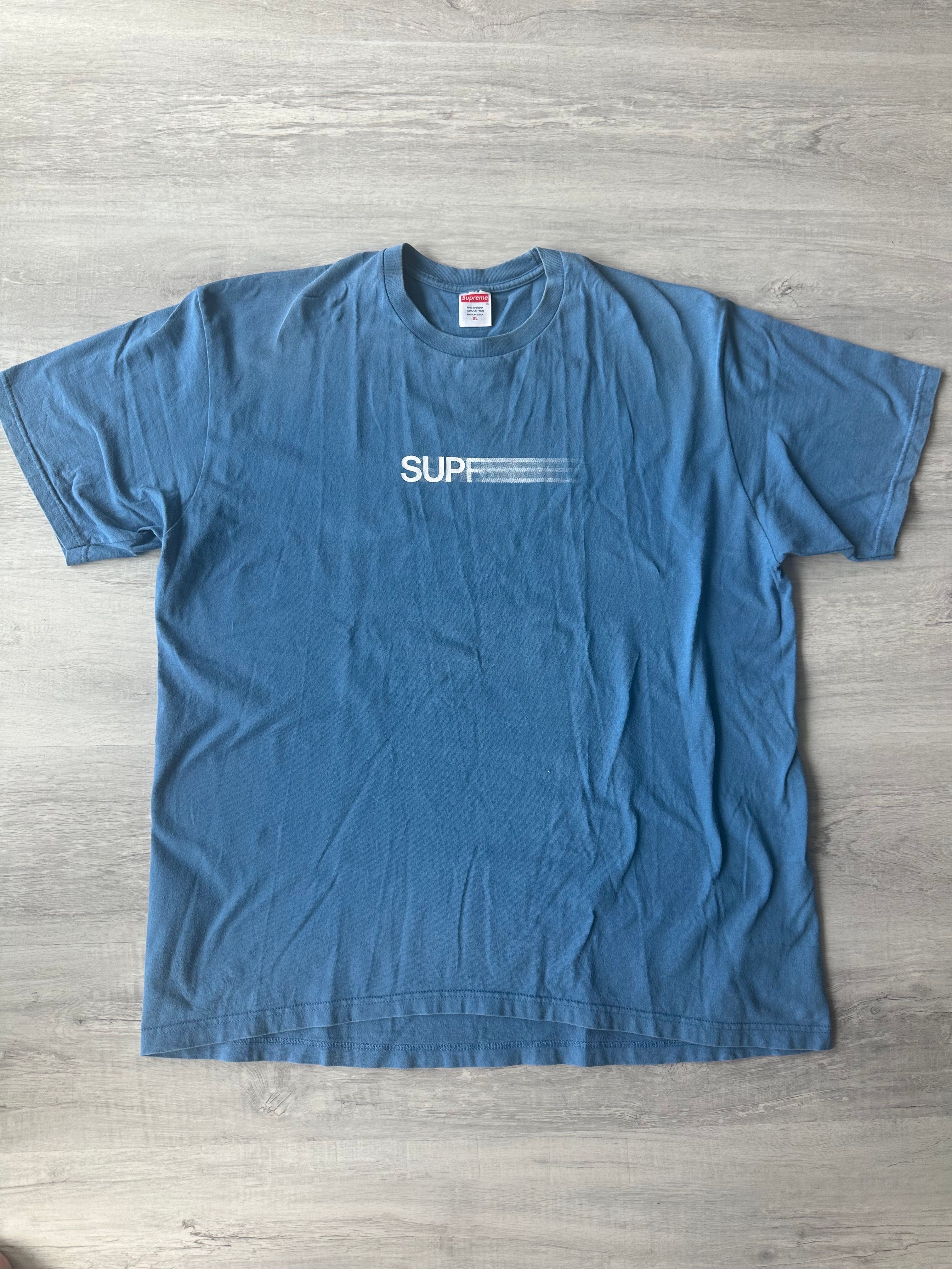 Supreme Motion Logo Tee "Faded Blue" (23SS)