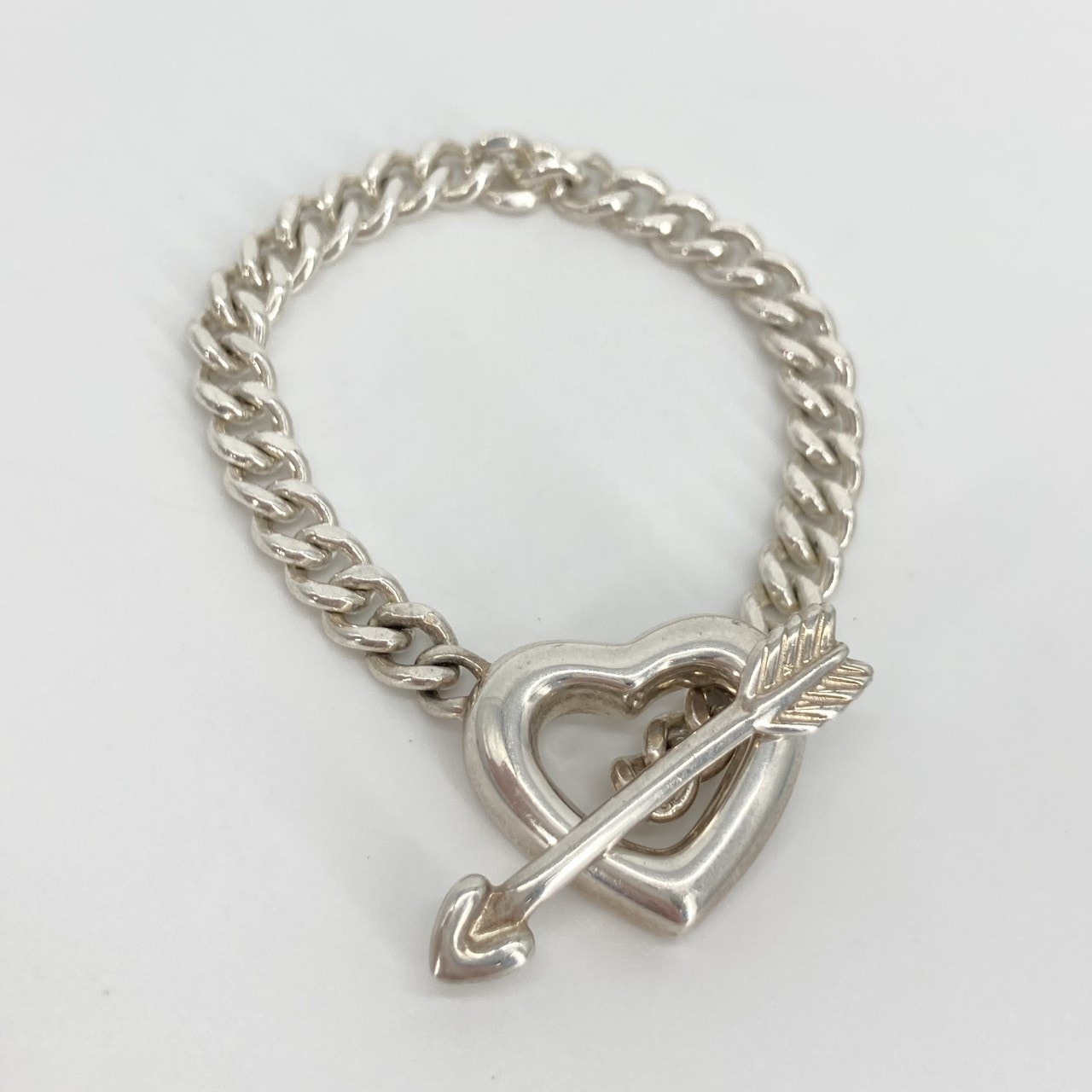 TIFFANY&Co.(ティファニー) ハート&アロー トグル バッグチャーム Ag925 ファッション雑貨 11.25g シルバー
