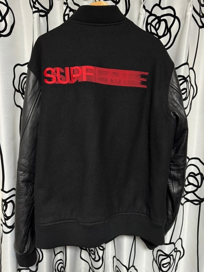 Supreme Motion Logo Varsity Jacket "Black"