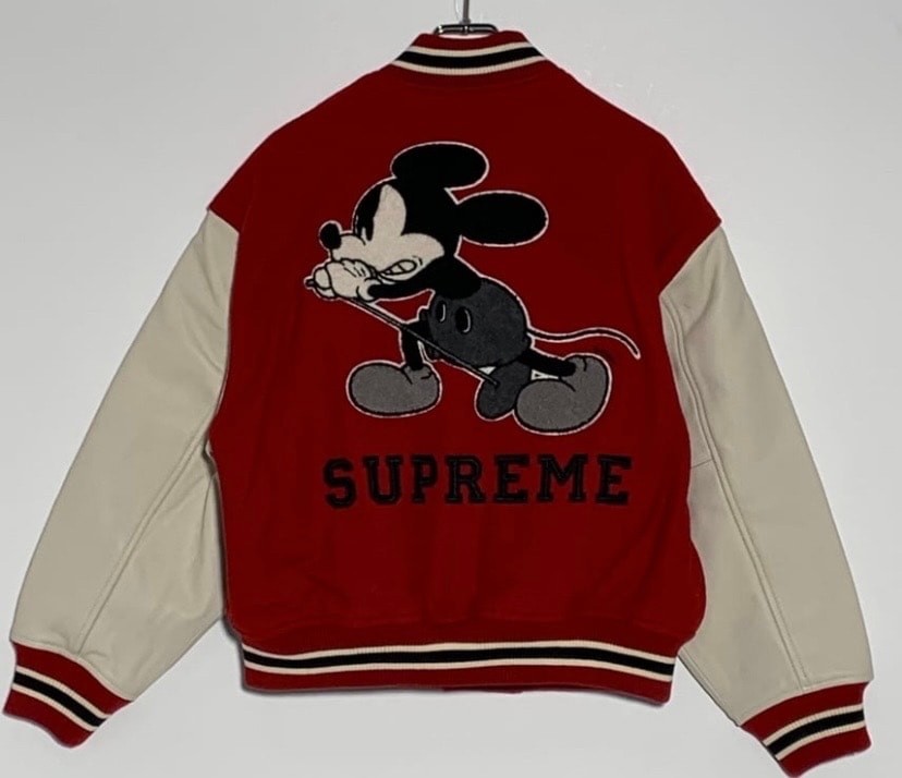 Supreme x Number (N)ine x Mickey Mouse Varsity Jacket "Red"