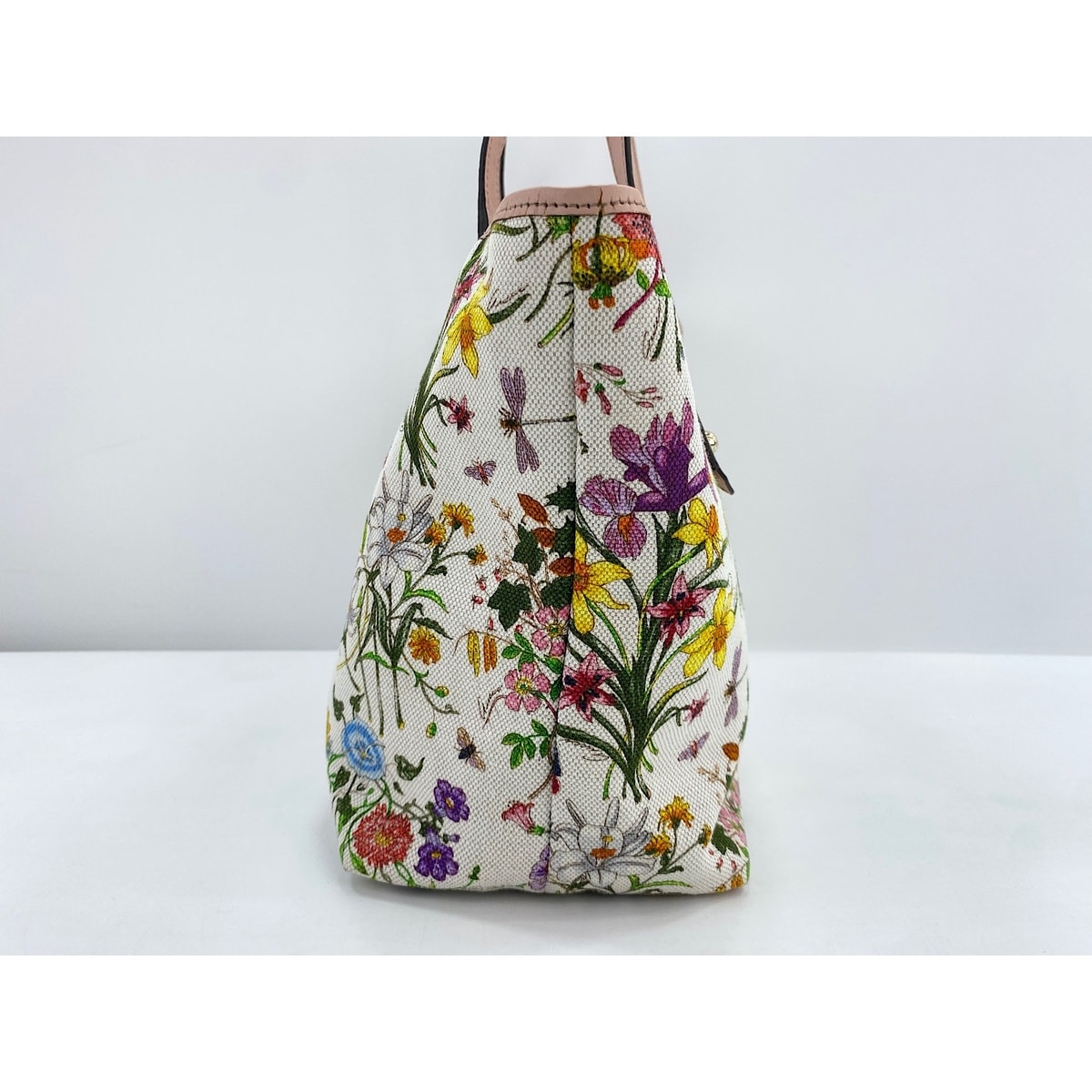 D (傷や汚れあり)】グッチ GUCCI フローラキャンバス トートバッグ