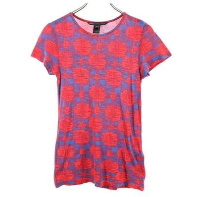 MARC BY MARC JACOBS マークバイマークジェイコブス 総柄 半袖 Tシャツ XS レッド系 カットソー