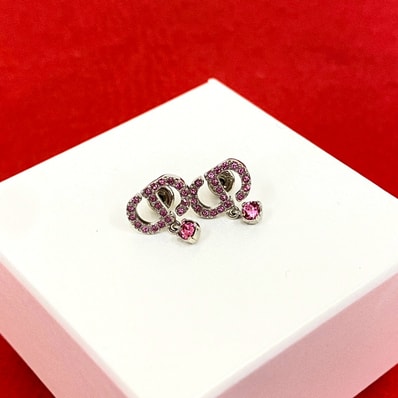 Christian Dior ディオール CD ロゴ 合金 ラインストーン メッキ ピアス シルバー
13778