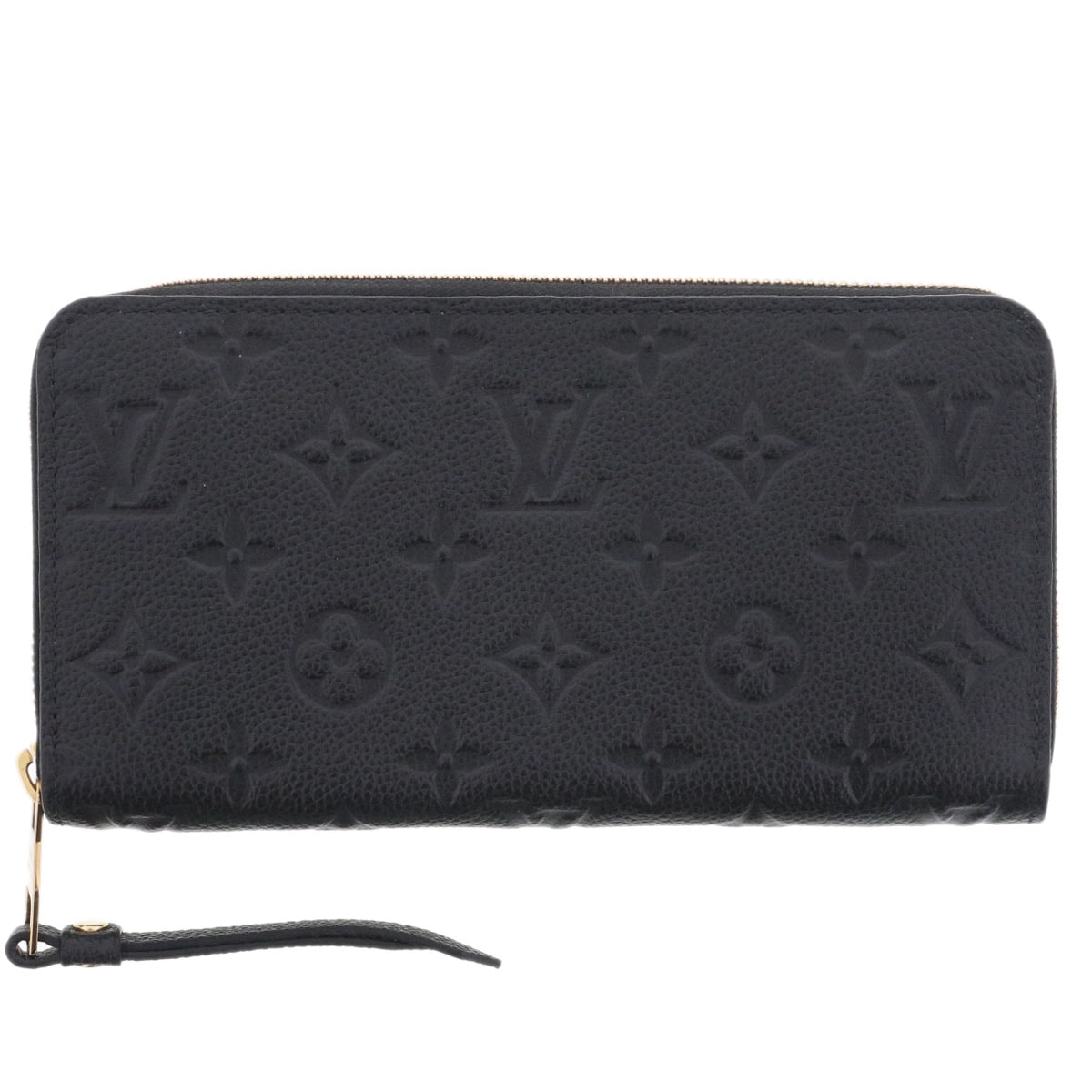 【値下げ】 LOUIS VUITTON ルイ・ヴィトン ジッピー・ウォレット 長財布 M61864 モノグラムアンプラント レザー ブラック  レディース【中古】