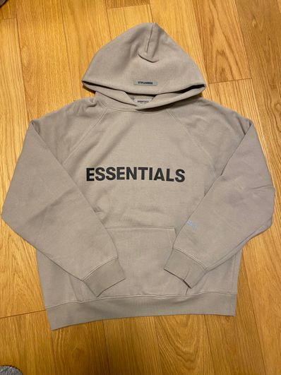 FEAR OF GOD ESSENTIALS 3D Silicon Applique Pullover Hoodie "Moss"