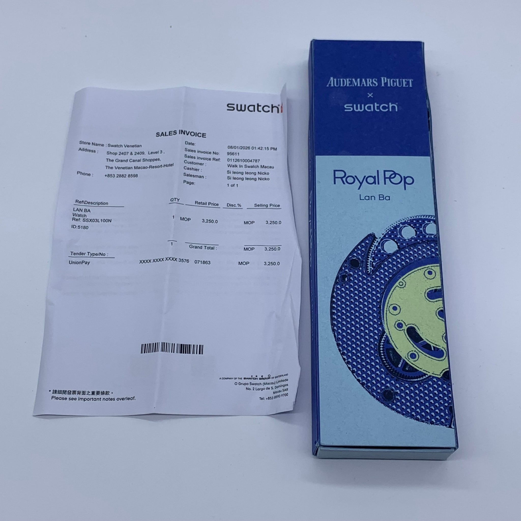 Swatch x Audemars Piguet Royal Pop Lan Ba "Blue"