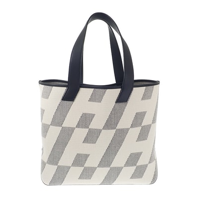 エルメス HERMES H アン ビエ GM トートバッグ トワルアッシュ レザー ブラック レディース【中古】【SAランク】