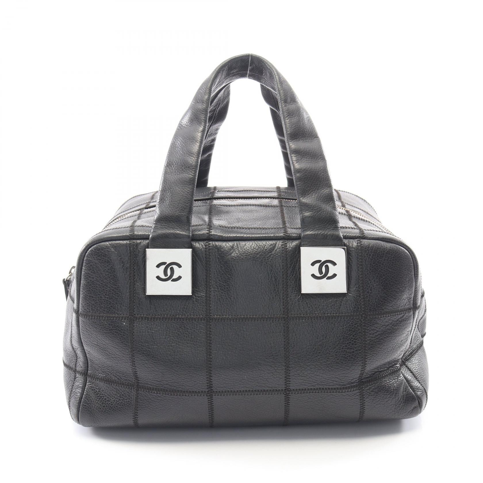 シャネル CHANEL チョコバー ハンドバッグ バッグ キャビアスキン(グレインドカーフ) レディース ブラック系 【中古】