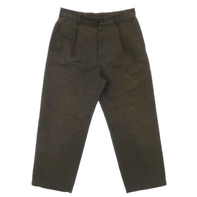 nanamica ナナミカ SUCS056 Wide Pants コットン ヘンプ ワンタック ワイド パンツ スラックス ブラウン系 30【中古】