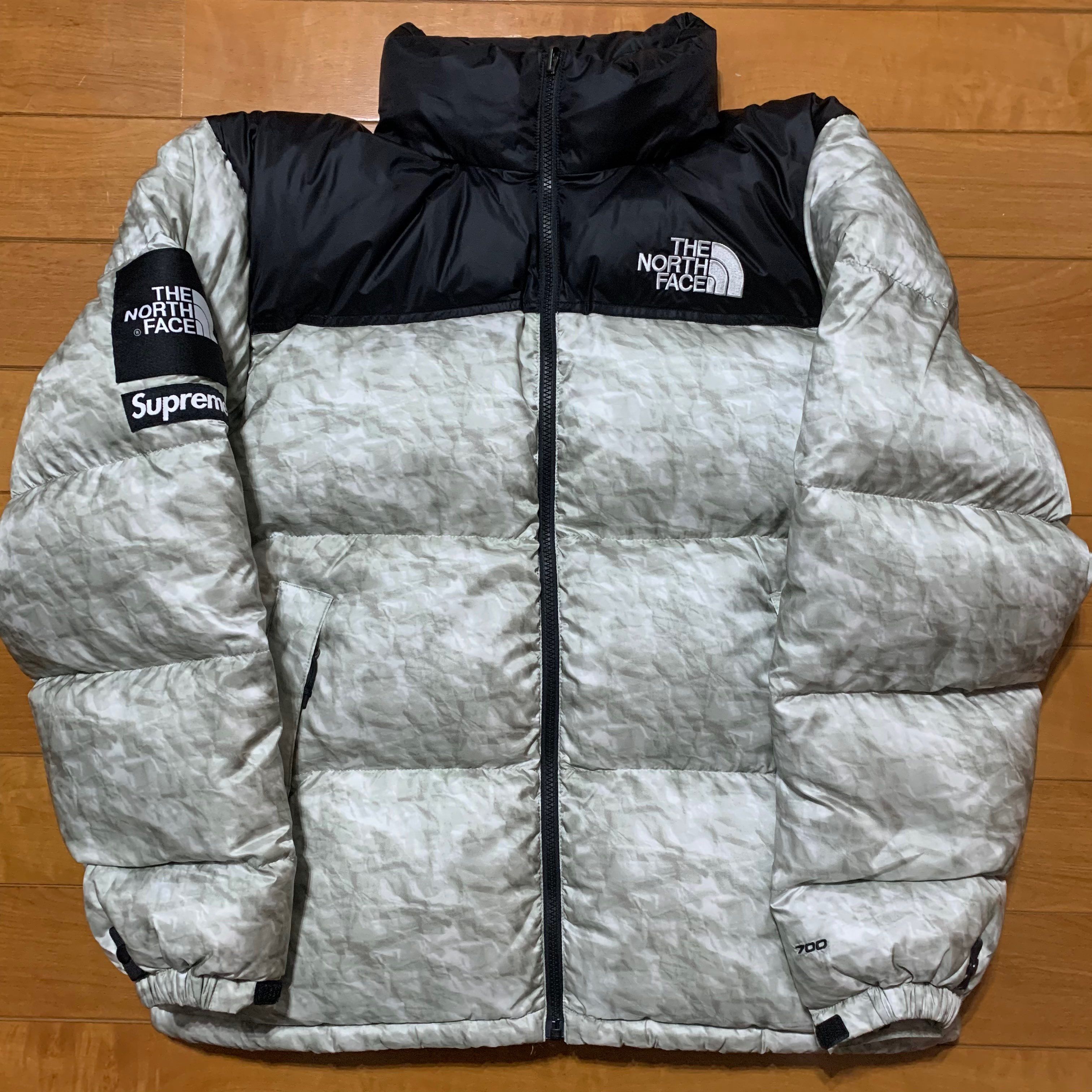 Supreme x The North Face Nuptse Jacket "White Paper Print"