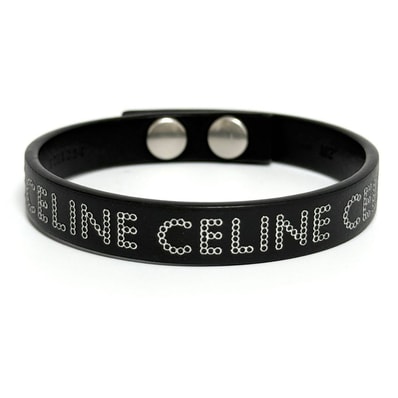 【新品同様・人気】セリーヌ メンズ モノクローム スタッズ ブレスレット