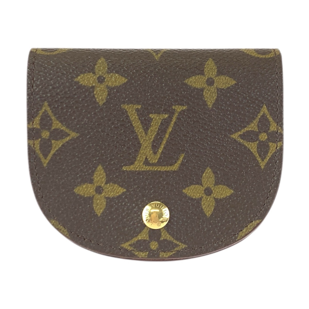 LOUIS VUITTON ルイヴィトン モノグラム ポルトモネ グゼ ブラウン ゴールド金具 PVC コインケース 小銭入れ 男女兼用 604508 【中古】