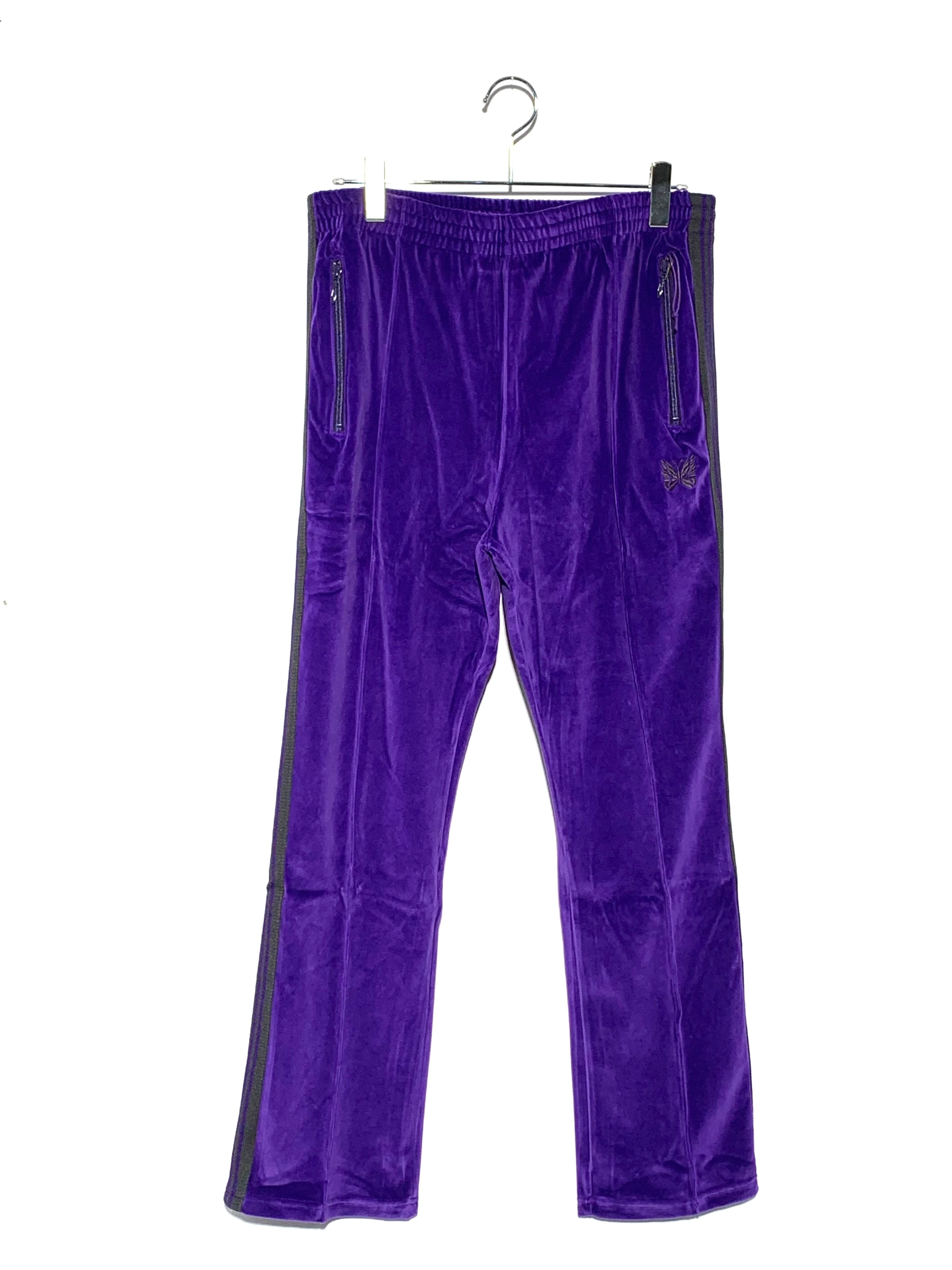 Needles NARROW TRACK PANT - C/PE VELOUR PURPLE 