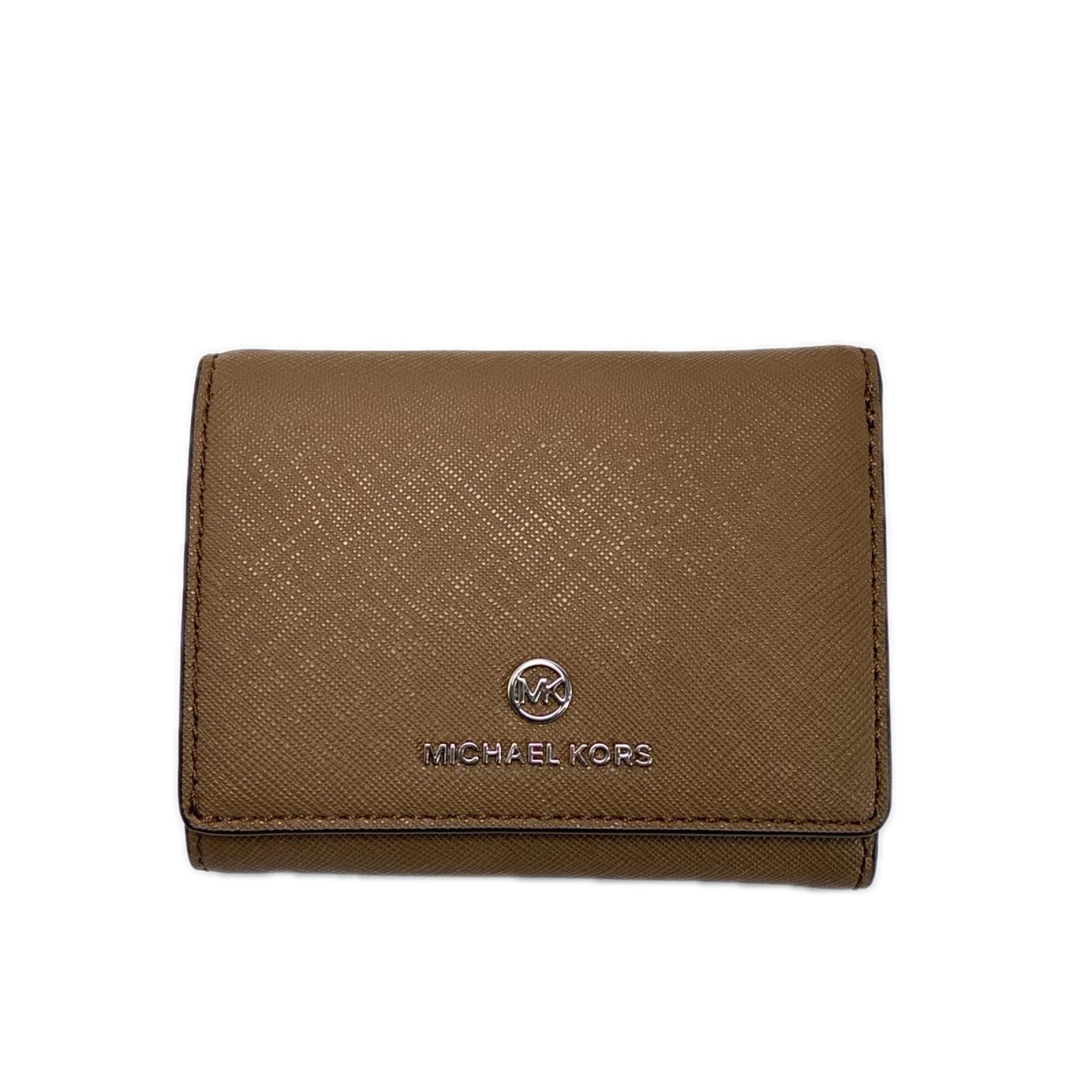 MICHAEL KORS マイケルコース 3つ折り財布  32H3ST9D6Y ブラウン レディース  レザー ゴールド金具