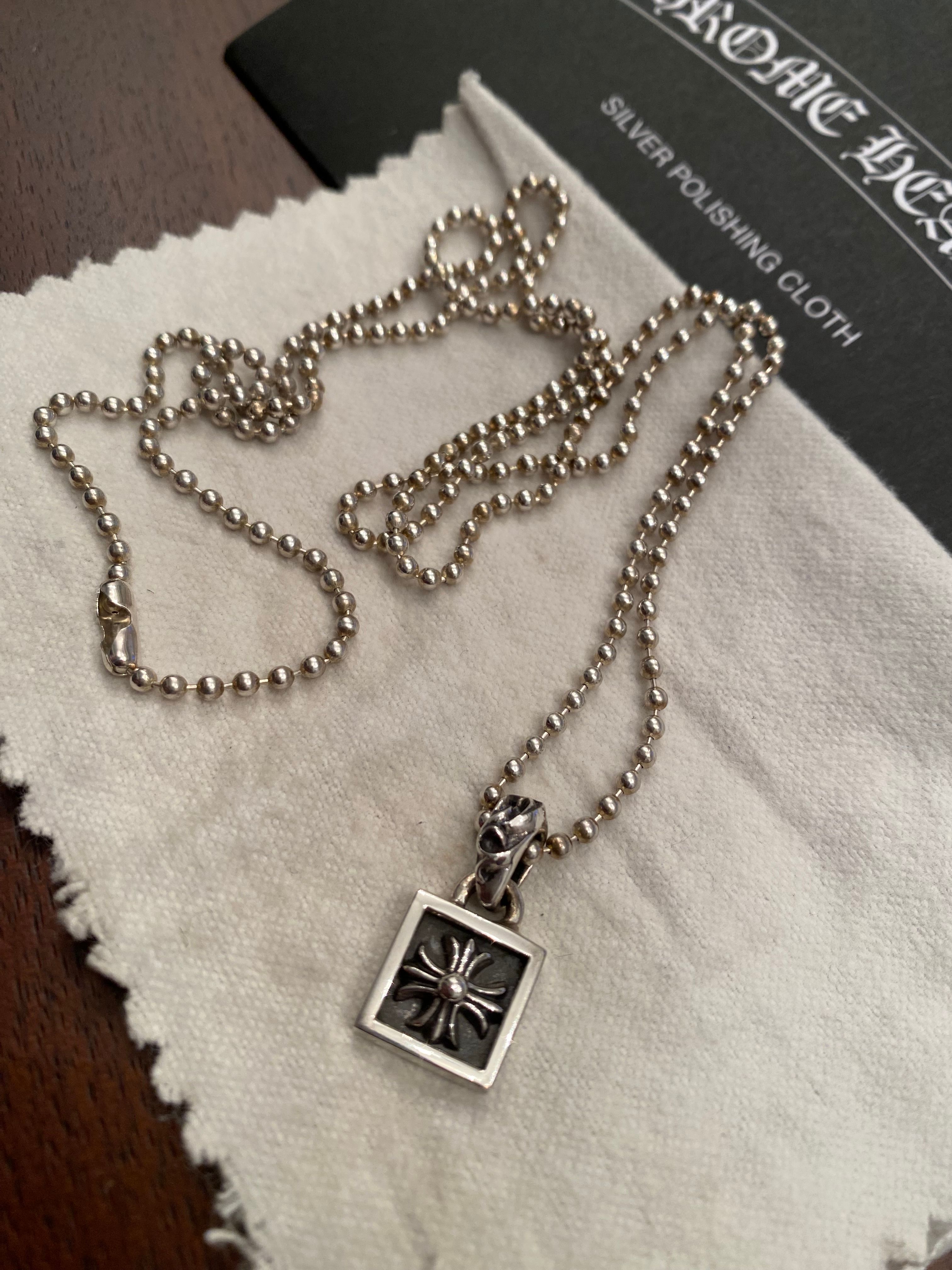 Chrome Hearts Framed CH Plus Charm "Silver"