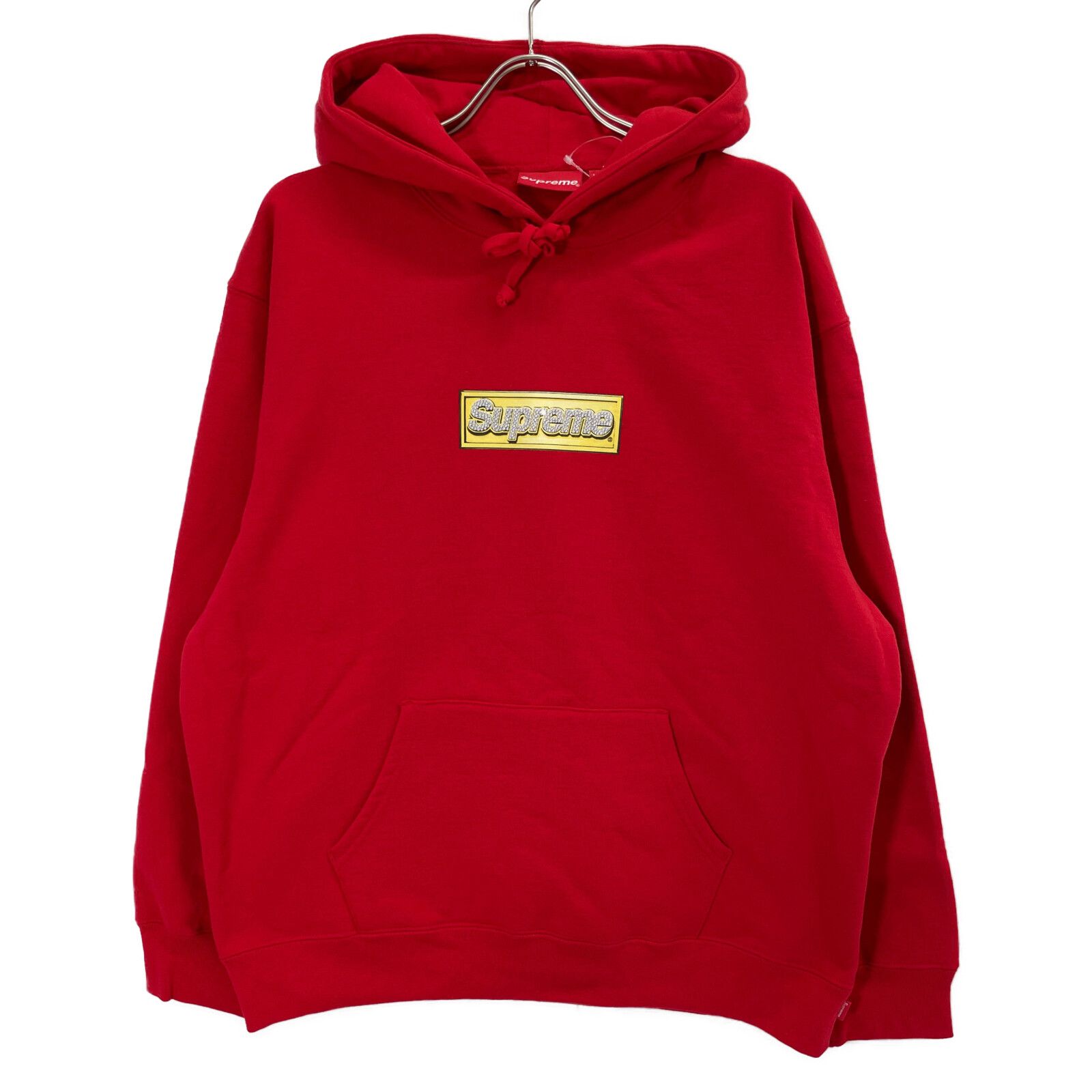 シュプリーム 【美品/国内正規/22SS】Bling Box Logo Hooded Sweatshirt ブリングボックスロゴ プルオーバー パーカー/ L