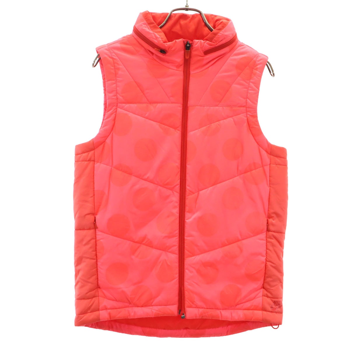 NIKE ナイキ ドット柄 中綿ベスト XS ピンク系