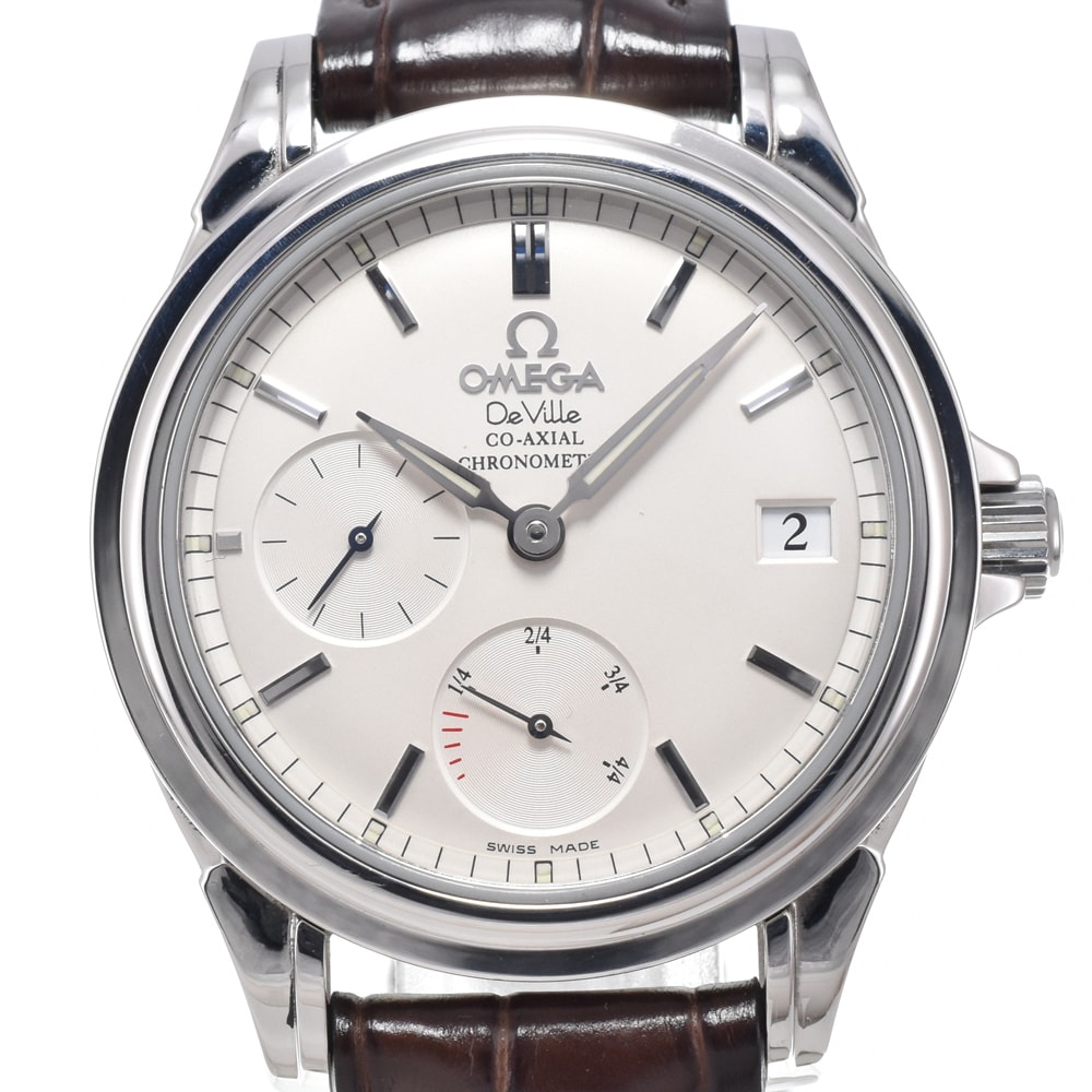 オメガ OMEGA 4863.31.32 デビル コーアクシャル シルバー 自動巻き メンズ 美品 保証書付き 腕時計 N#151202