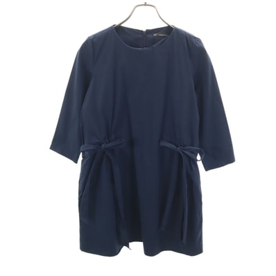 ZARA ザラ 7分袖 ミニワンピース XS ネイビー