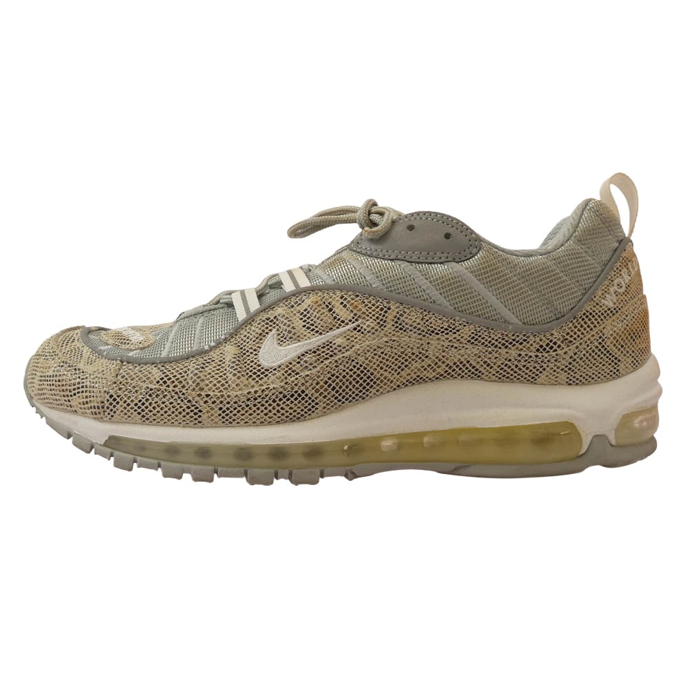 Supreme シュプリーム スニーカー 844694-100 × Nike Air Max 98  Snakeskin ナイキ エアマックス 98 スネークスキン ローカットスニーカー シルバー系 27cm【中古】