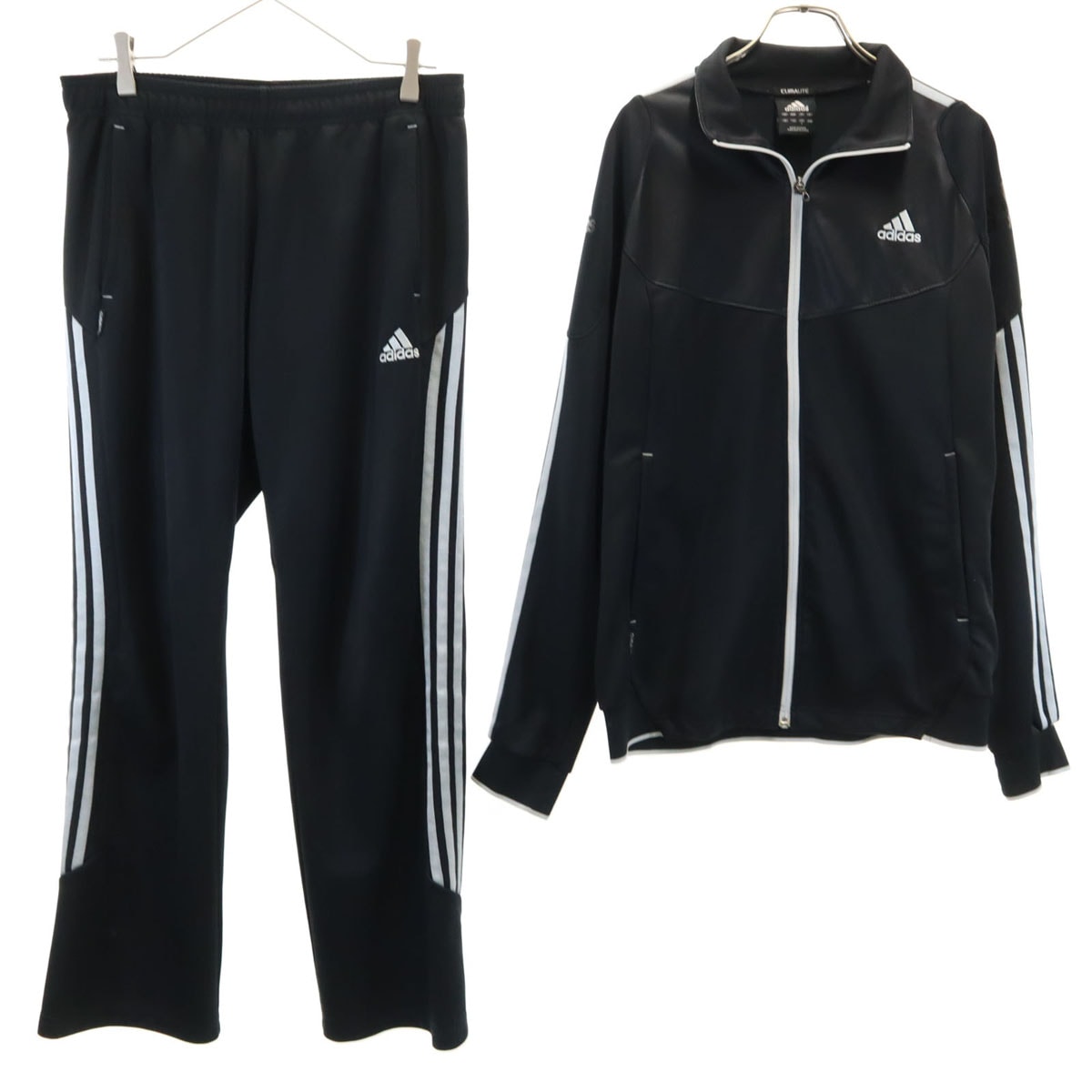 adidas アディダス トラックジャケット 上下セットアップ L ブラック ジャージ