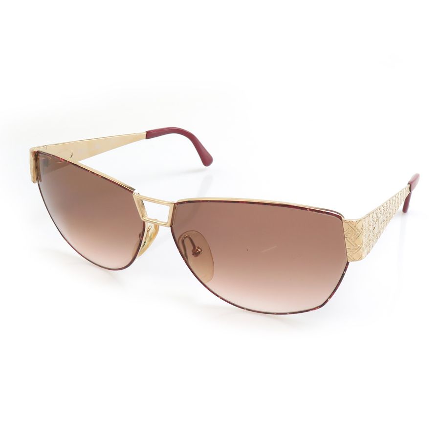 クリスチャンディオール Christian Dior サングラス メタル ゴールド×ボルドー ユニセックス【中古】 r10628g