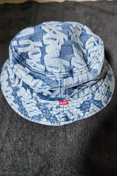 Supreme Fat Tip Jacquard Denim Crusher "Blue"
