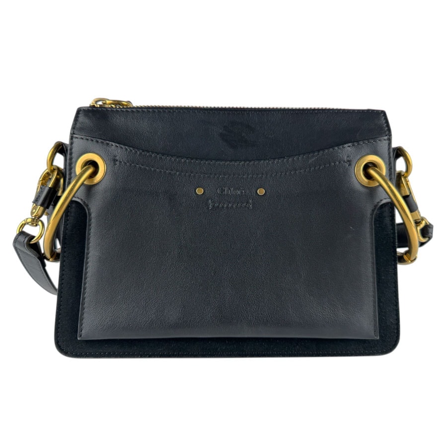クロエ Chloe ショルダーバッグ ロイ レザー ブラック レディース【中古】 z9390