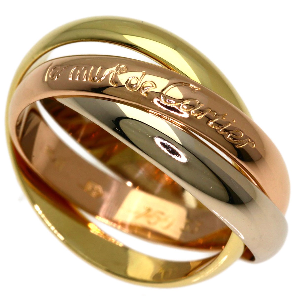 CARTIER カルティエ トリニティ #53 リング・指輪 K18YG K18WG K18PG レディース [中古]