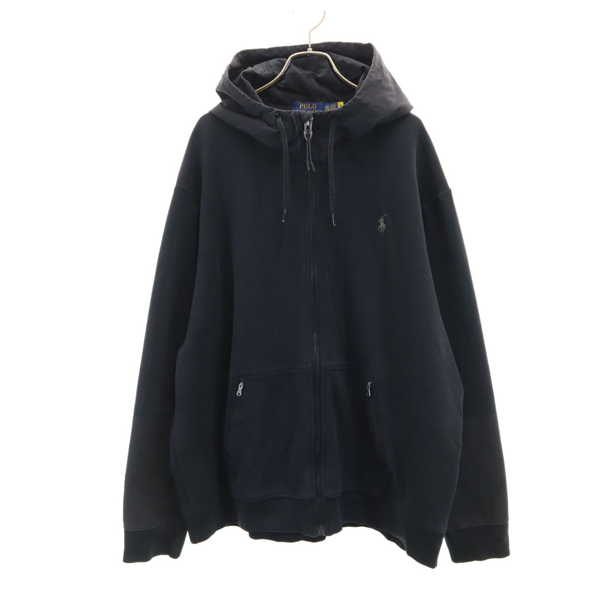 POLO RALPH LAUREN ポロラルフローレン 長袖 ジップパーカー XXL ブラック ビックサイズ