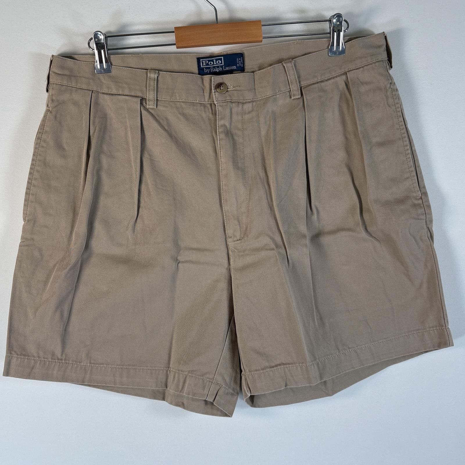 古着 90's/90年代 ポロバイラルフローレン Polo by Ralph Lauren ショートパンツ 半ズボン ポロチノ 短パン w38  ベージュ系 メンズ