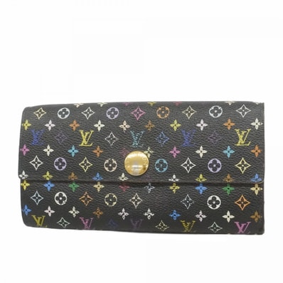 【6dc3364-k】ルイヴィトン 長財布 モノグラム・マルチカラー ポルトフォイユサラ M93748 ピスタッシュ【中古】レディース