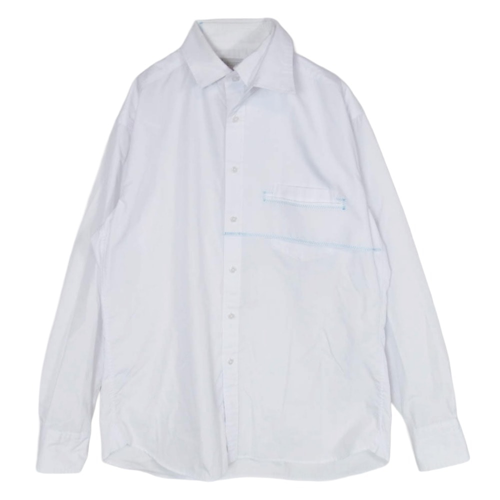 kolor カラー 長袖シャツ 23SS 23SCM-B02112 Double collar shirt with contrast stitching ドッキング レイヤード シャツ ホワイト系 2【中古】