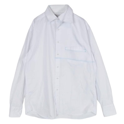 kolor カラー 長袖シャツ 23SS 23SCM-B02112 Double collar shirt with contrast stitching ドッキング レイヤード シャツ ホワイト系 2【中古】